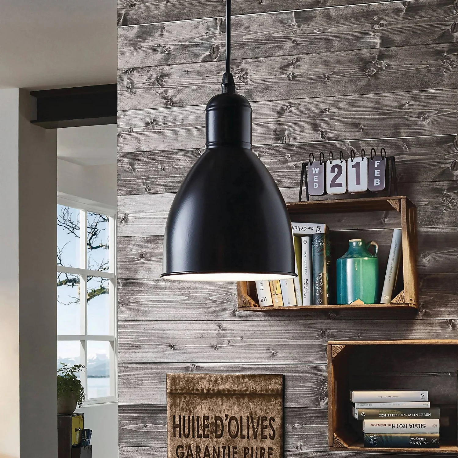 Eglo Priddy Pendant Ceiling Light - Black 5 Eglo Priddy Pendant Ceiling Light - Black - Image 3