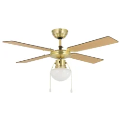 Eglo Fortaleza Ceiling Fan With Light - Bronze & Wood -Energizer Sales Store 14742122 6445052700335771