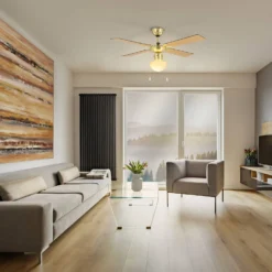 Eglo Fortaleza Ceiling Fan With Light - Bronze & Wood -Energizer Sales Store 14742122 8665052700493295